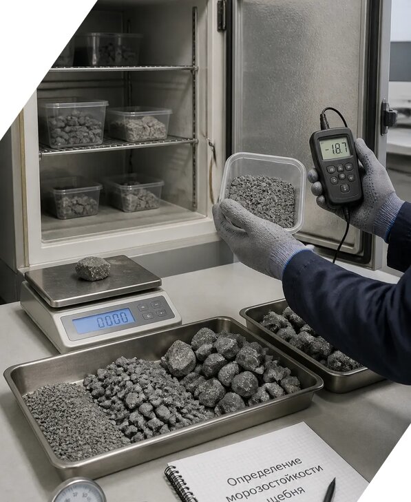 Определение морозостойкости щебня в Арзамасе от 3801 р. | ЭкспертизаРоссия